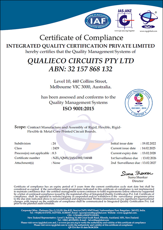 ISO Certificate - Australia